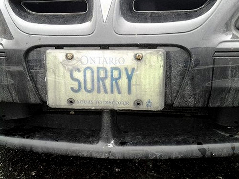Sorry license plate